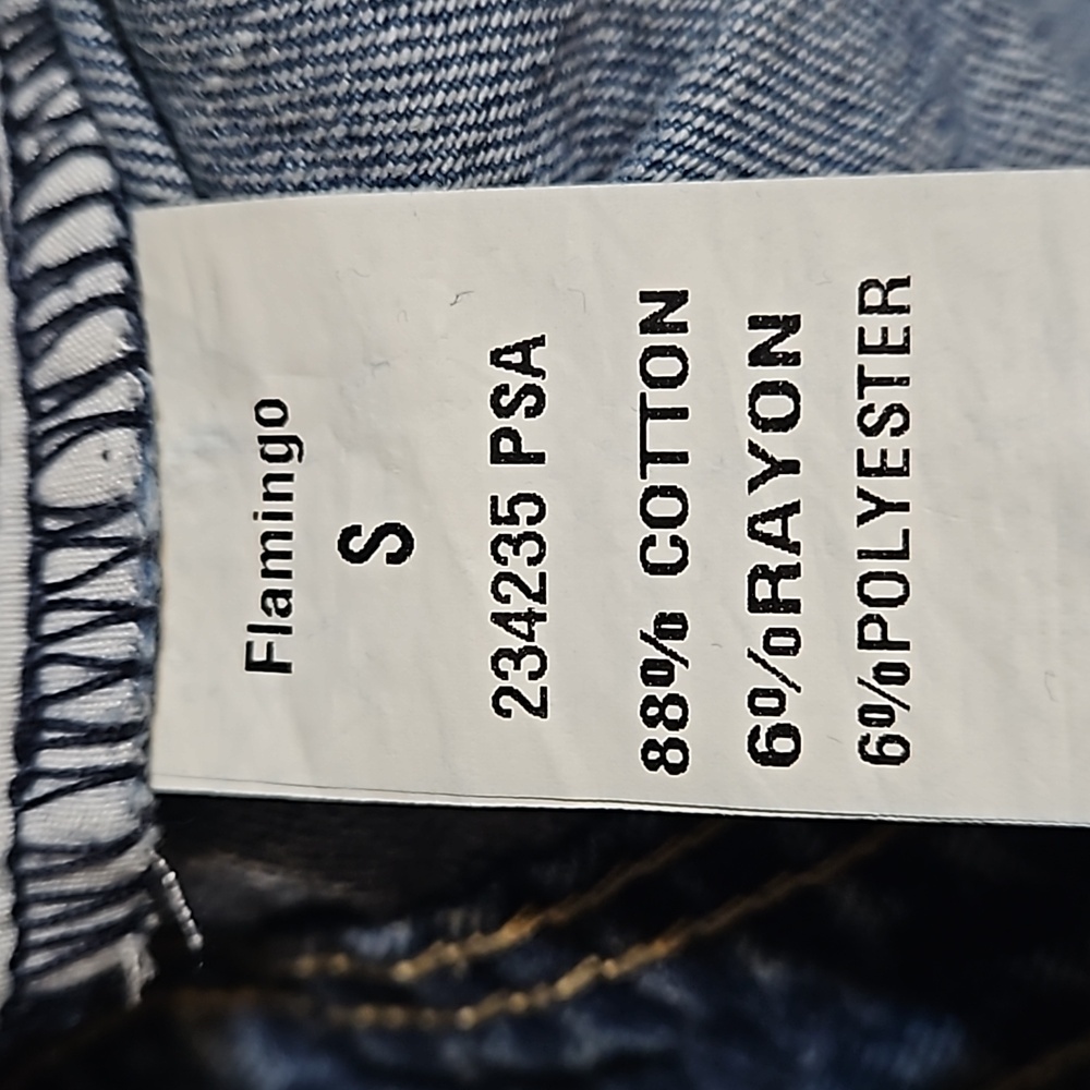 NWT Flamingo Ripped Raw Hem Straight Jeans - Picture 11 of 12